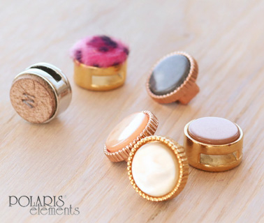 Setting / slider Cuoio voor 15 mm leer en 20 mm cabochon