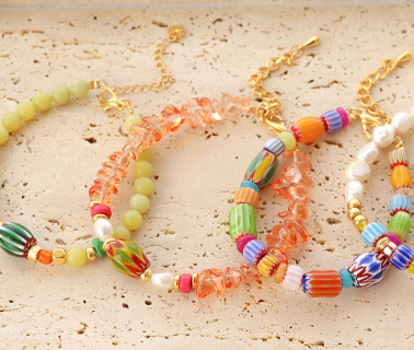 Millefiori glaskralen Millefiori glaskralen