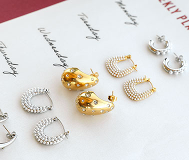 Nieuwe prachtige collectie stainless steel oorbellen