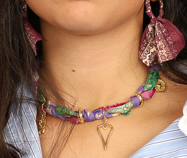 New! Collectie zijden sari lint in prachtige kleuren!