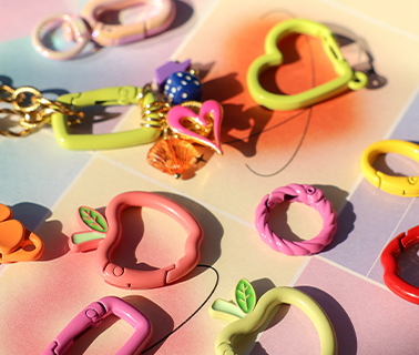 Must-have gekleurde sleutelhanger onderdelen