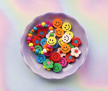 Diverse vormen houten kralen