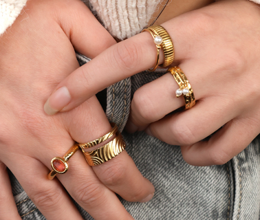 Nieuwe trendy stainless steel ringen