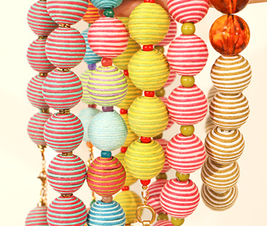 Statement acryl kralen met waxkoord Statement acryl kralen met waxkoord