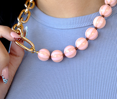 Kleurrijke DQ acryl kralen met strepen