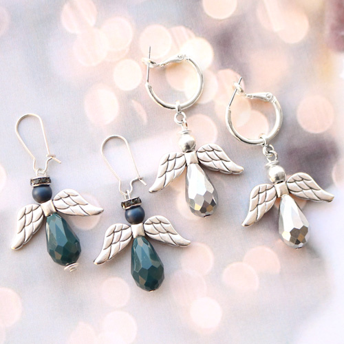 Met druppel facet kralen maak je schattige engeltjes! 