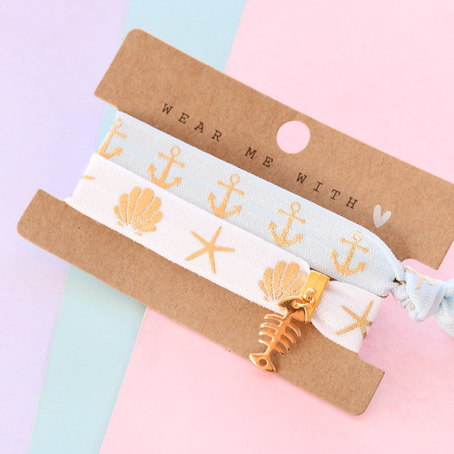 Dit maak je makkelijk zelf! Armbandjes en haarelastiekjes van elastisch lint