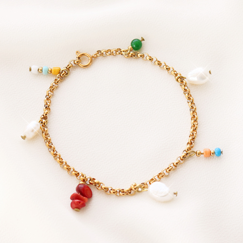 Armbanden en zonnebril koorden maken met zoetwaterparel nuggets doe je zo: