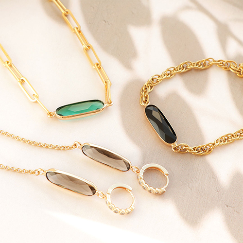 Ontwerp prachtige sieraden sets met crystal glas