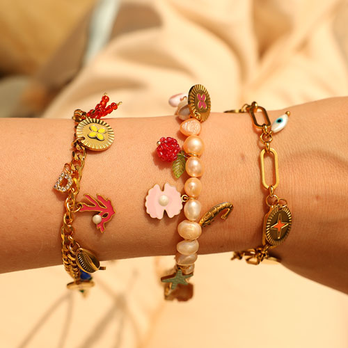 Cre&euml;er een unieke collectie met onze bedels van stainless steel met enamel