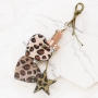  Sleutelhangers met imi leer hairy en stainless steel! Leopard is my favourite colour!