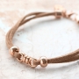 Sieraden inspiratie met ros&eacute; goud DQ metaal in combinatie met diverse rijgmaterialen!