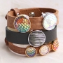 Bijzondere sieraden met basic cabochons en Cuoio armbanden