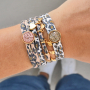 Maak zelf de leukste armbanden en haarelastieken met stitched elastisch lint leopard: