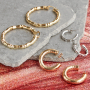 Brass metalen jasseron met crystal glas en enamel elementen voor prachtige sieraden sets